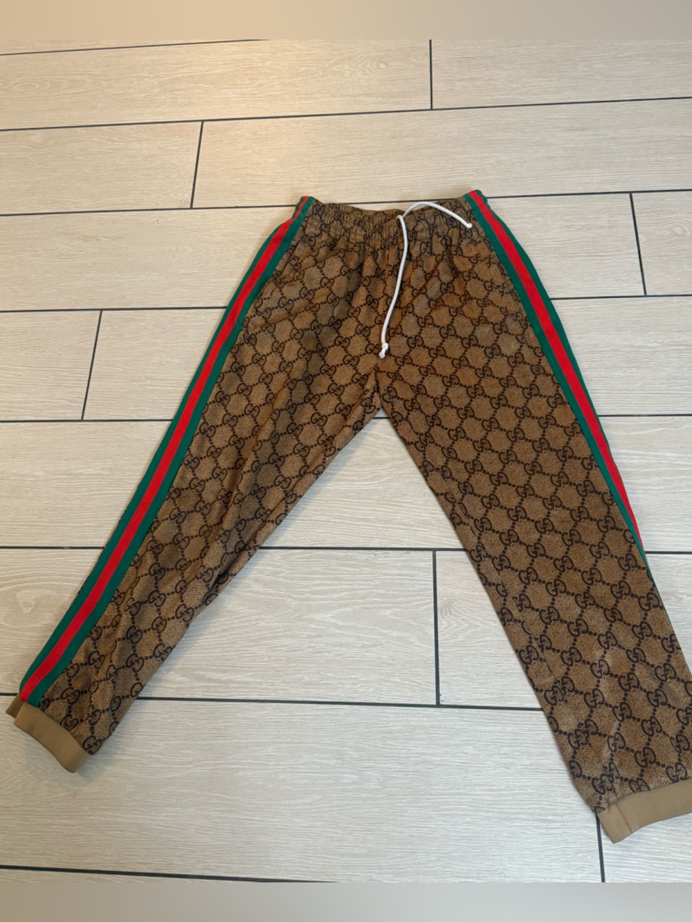 Preloved Gucci Brown Monogram Track Pants size xl